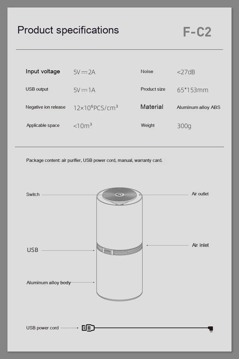 PURIFICATEUR D'AIR IONIQUE